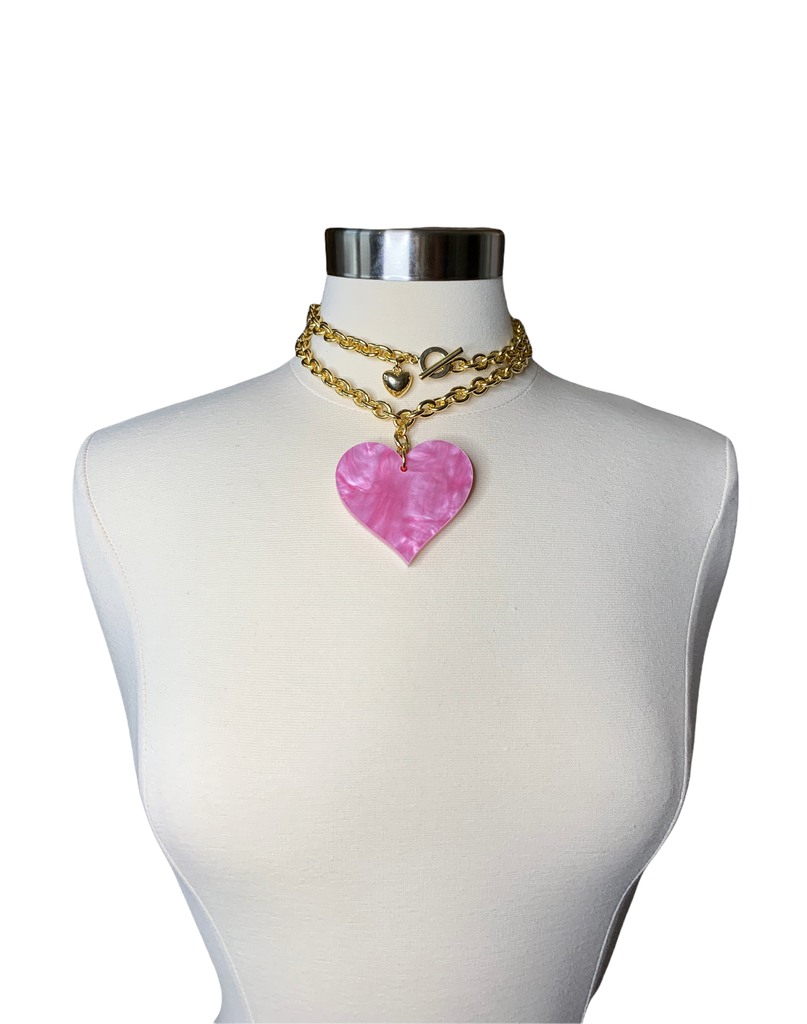 Heart Reversible Pendant Necklace