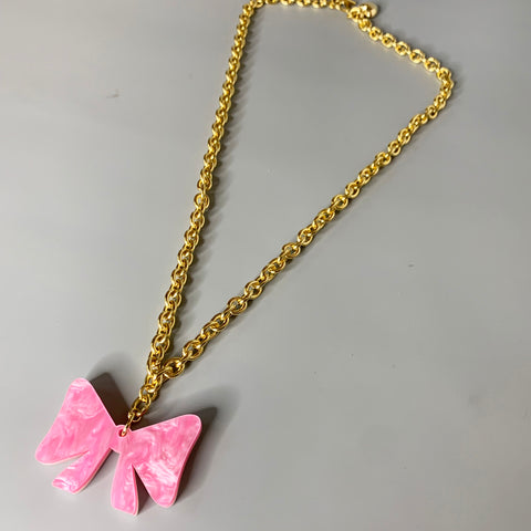 Bow Reversible Pendant Necklace