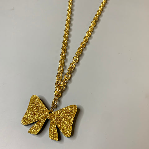 Bow Reversible Pendant Necklace