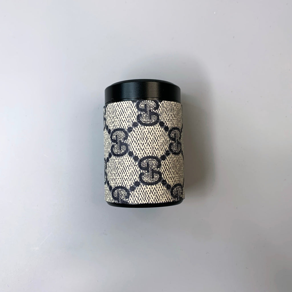 Vintage Large Blue/Grey GG wrapped Stash Canister