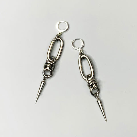 Hustler Earrings in Silver