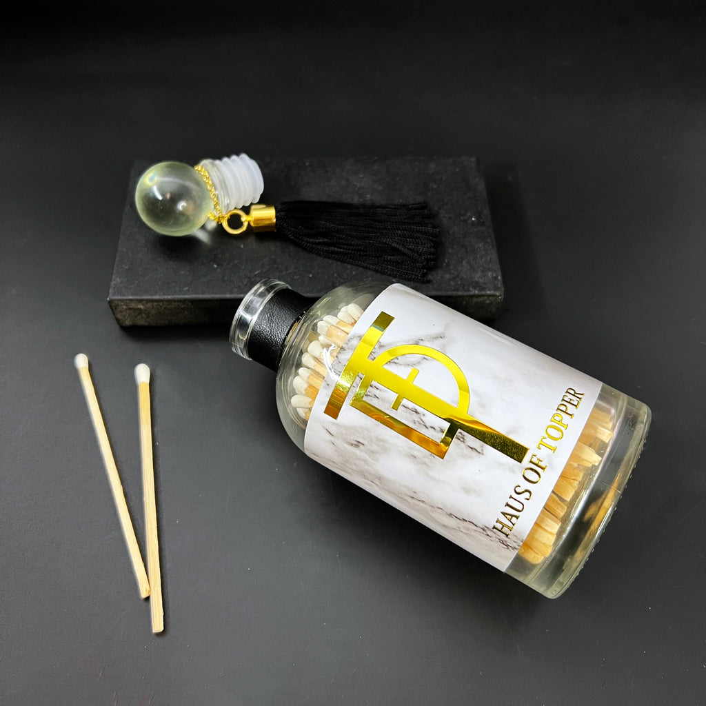 Apothecary Glass Match Bottle