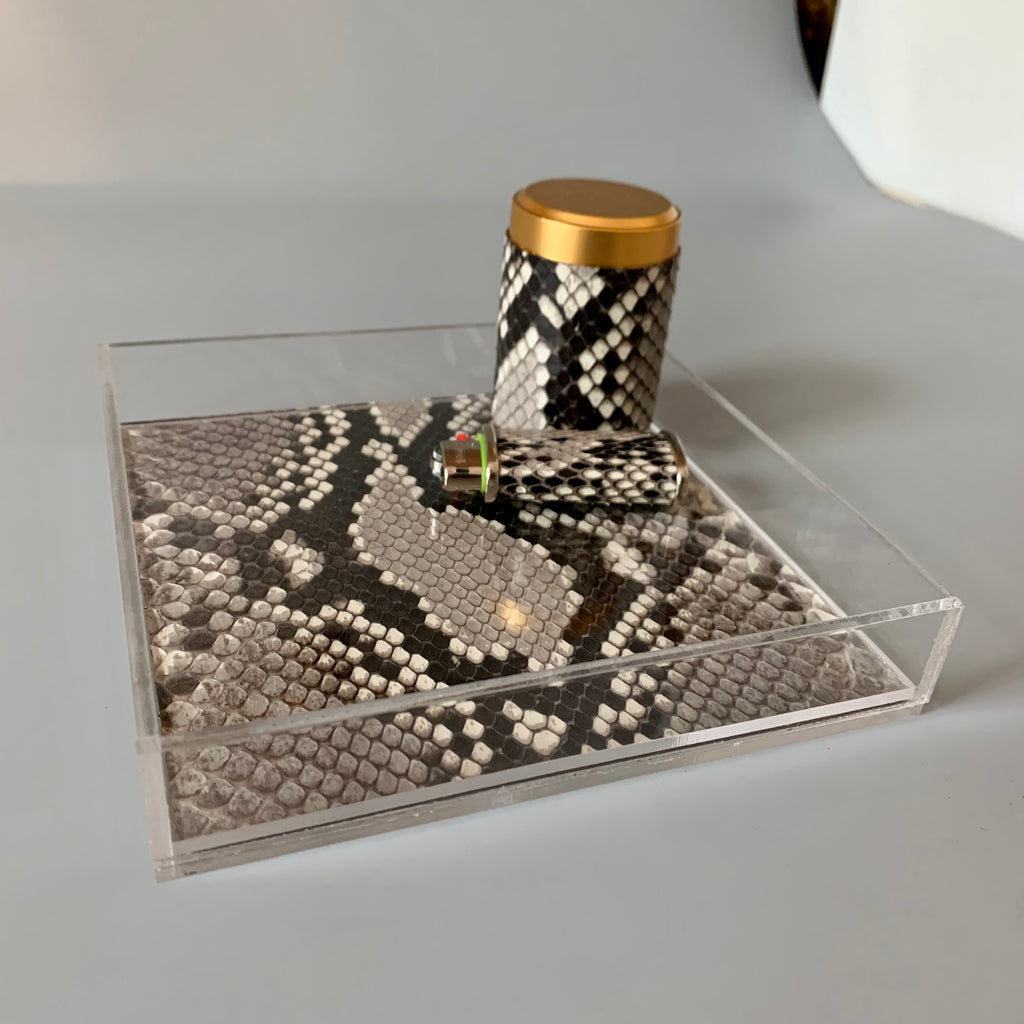Diamondback Python Lucite Rolling Tray