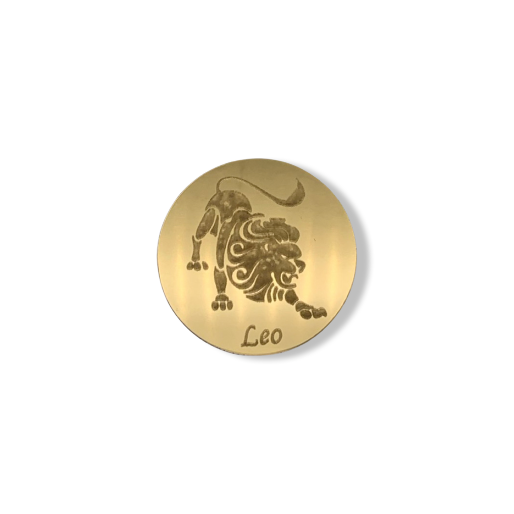 Leo Mirrored Zodiac Coasters