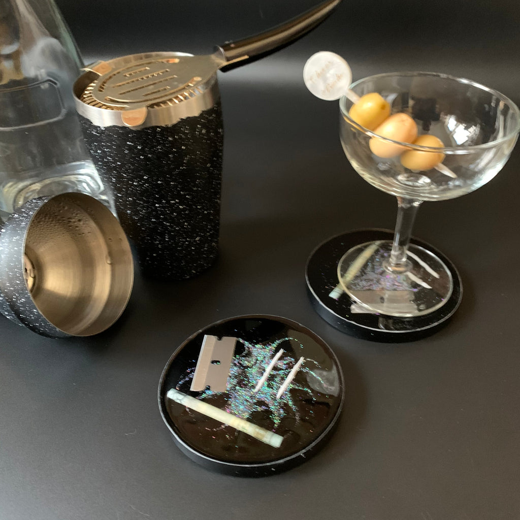 Silver Studio 54 Nose Candy Coaster Set