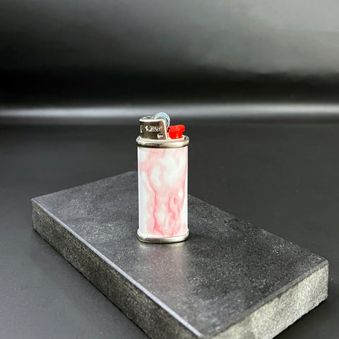 Pink Marble Mini Bic Lighter Cover