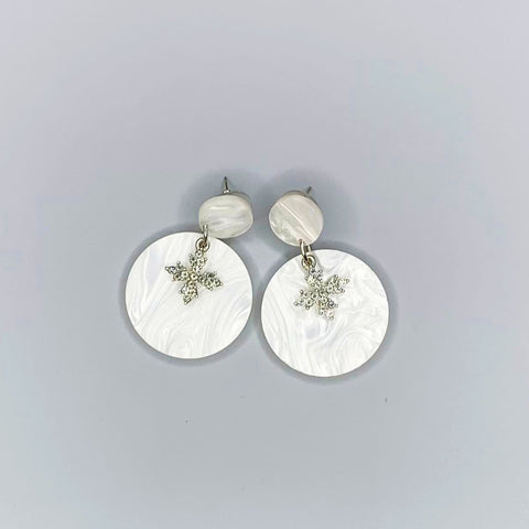 Sunday Mass Earrings in White