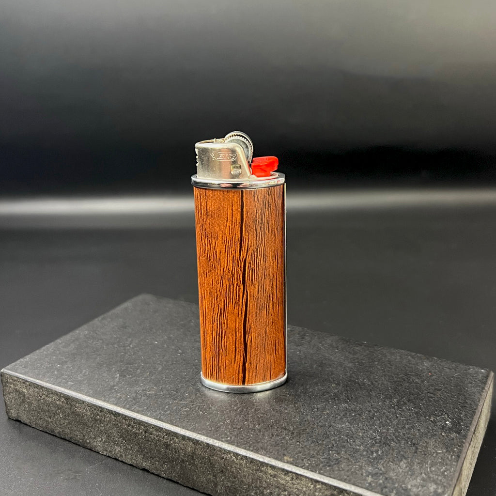 Wood Vinyl Wrapped Classic Bic Lighter Cover