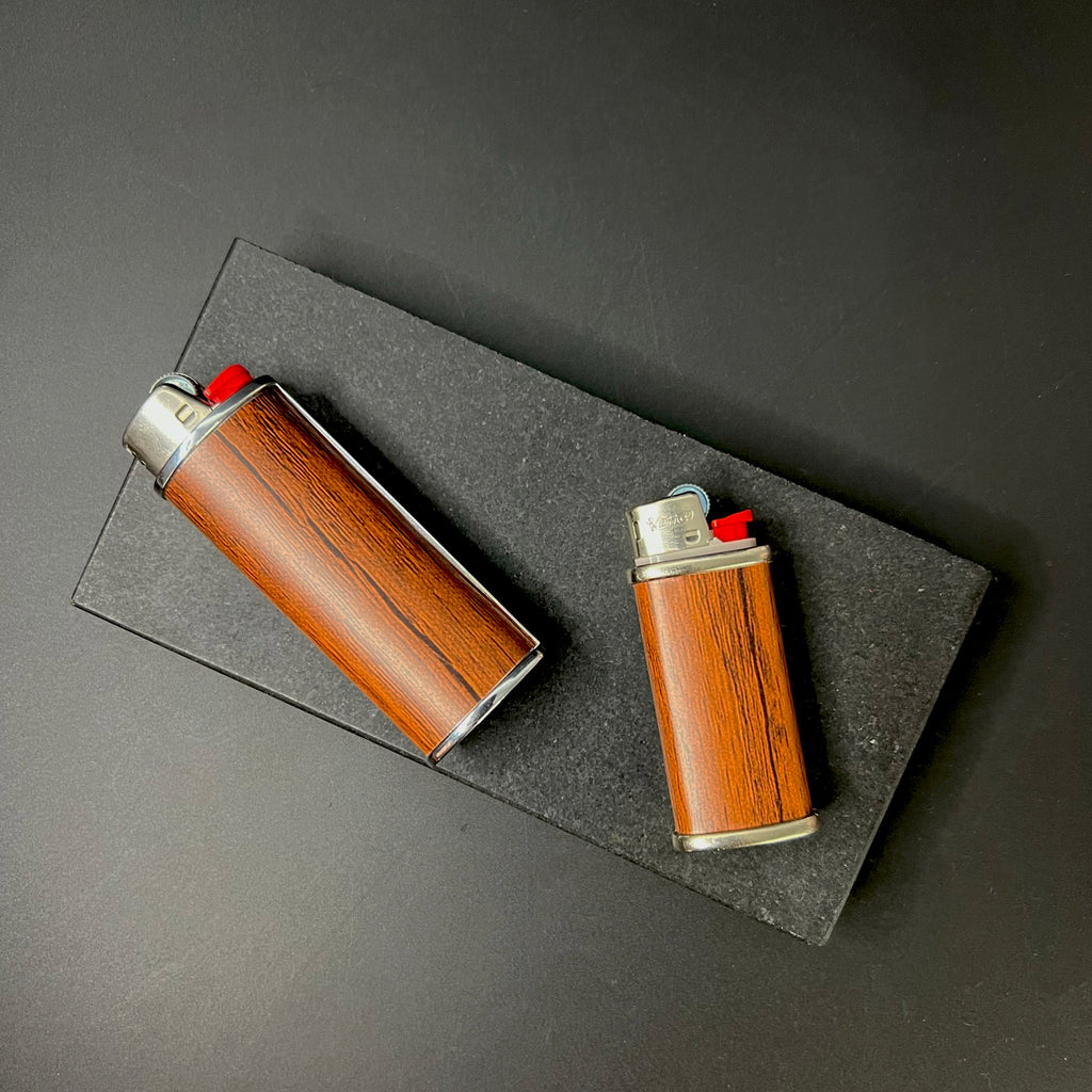 Wood Mini Bic Lighter Cover