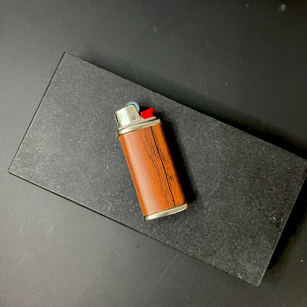 Wood Vinyl Wrapped Mini Bic Lighter Cover