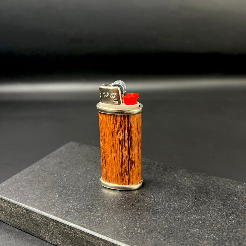 Wood Vinyl Wrapped Mini Bic Lighter Cover