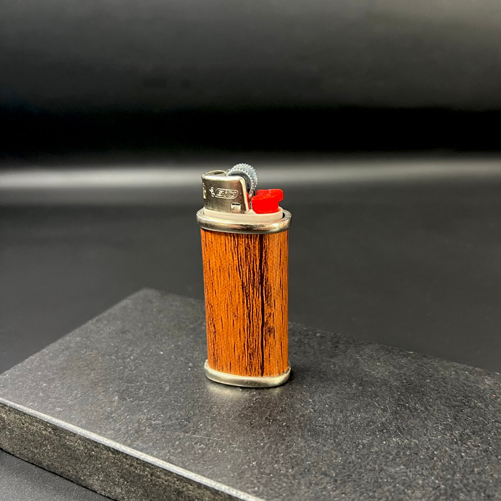 Wood Mini Bic Lighter Cover